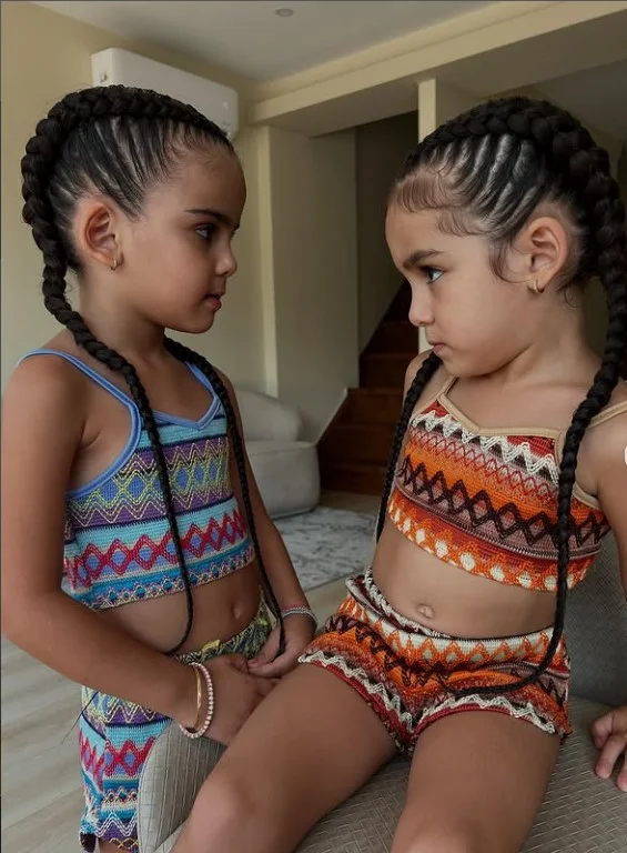 Cute 2 cornrow braids hairstyles for kids with neat scalp braiding and protective styling