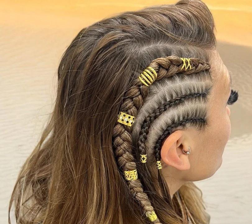 Wedding cornrows protective bridal hairstyle