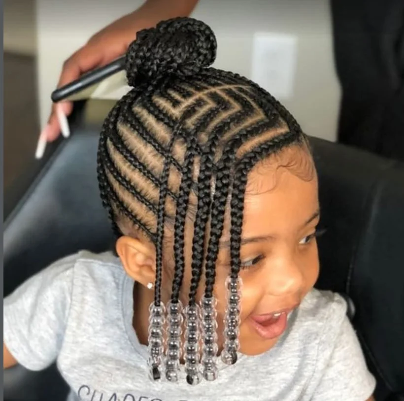Kids cornrow braids hairstyles cute design