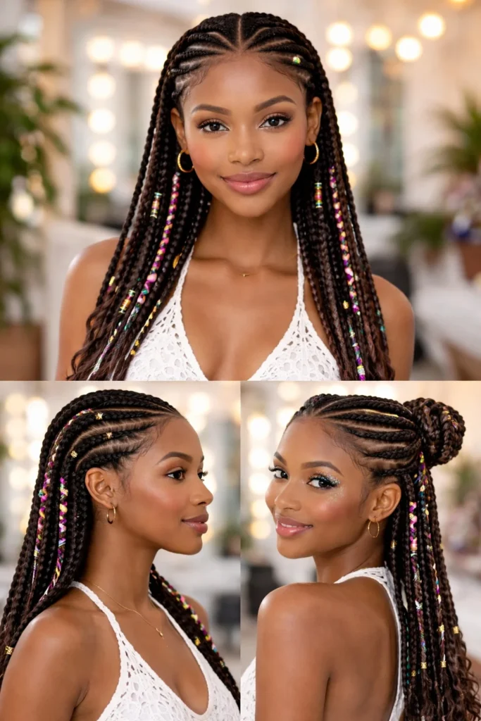 African cornrow braids hairstyles minimalist straight pattern clean everyday style