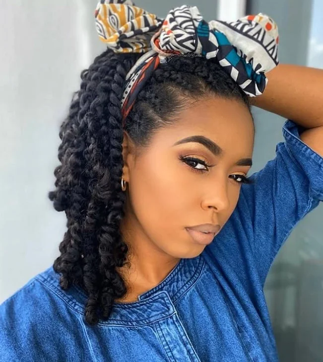 Natural hair cornrows low maintenance protective style