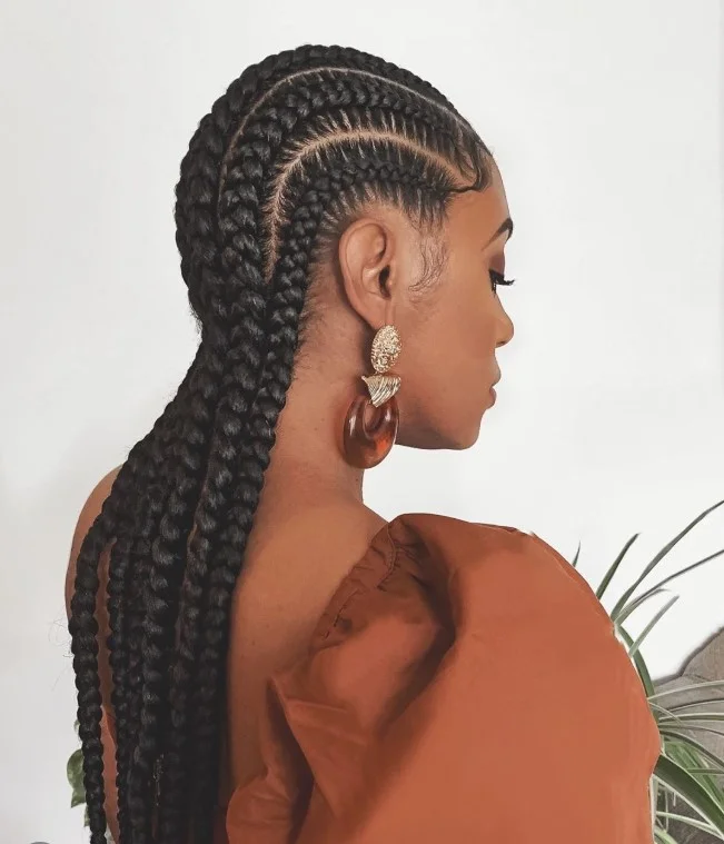 African cornrow braids hairstyles classic straight back pattern neat protective style