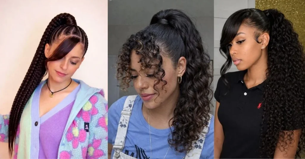 20 Black Hairstyles Ponytail With Side Bangs That Look Stunning and Stylish