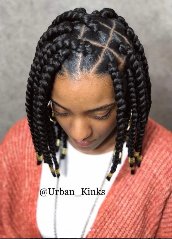 short bob braids hairstyles classic box braid bob haircut with neat medium braids styled into a sleek protective braided bob