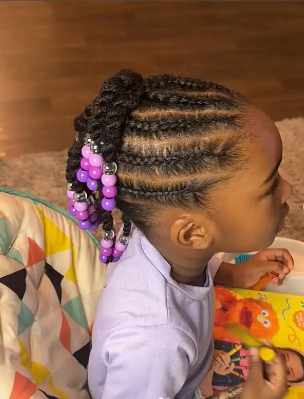 cornrow braided mohawk hairstyle for kids