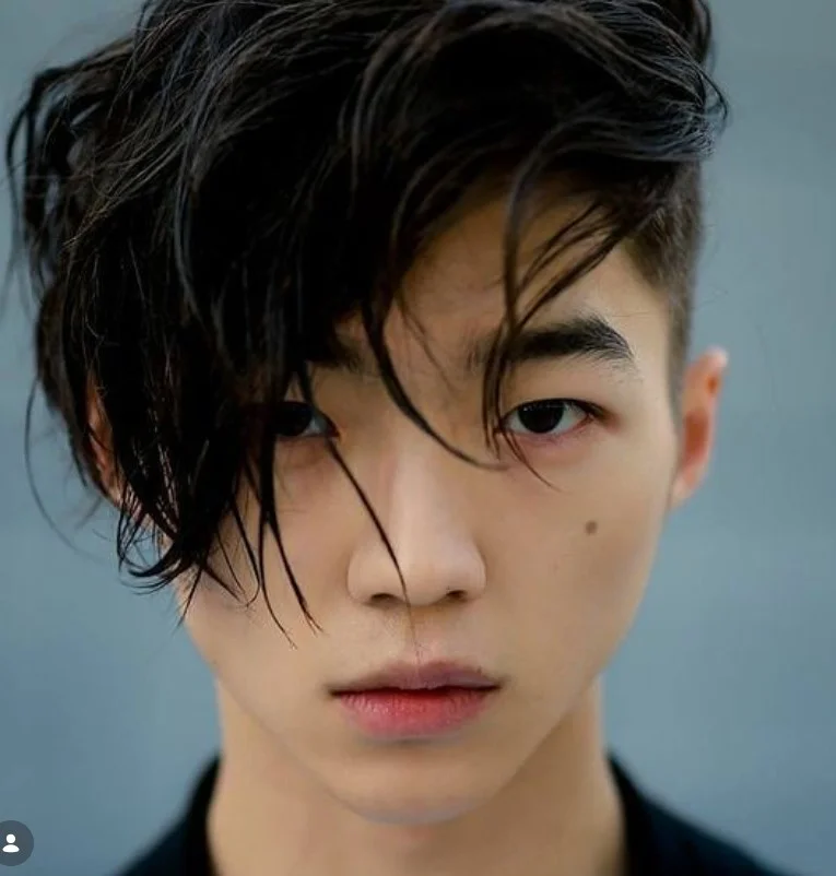 Disconnected undercut with long fringe for men