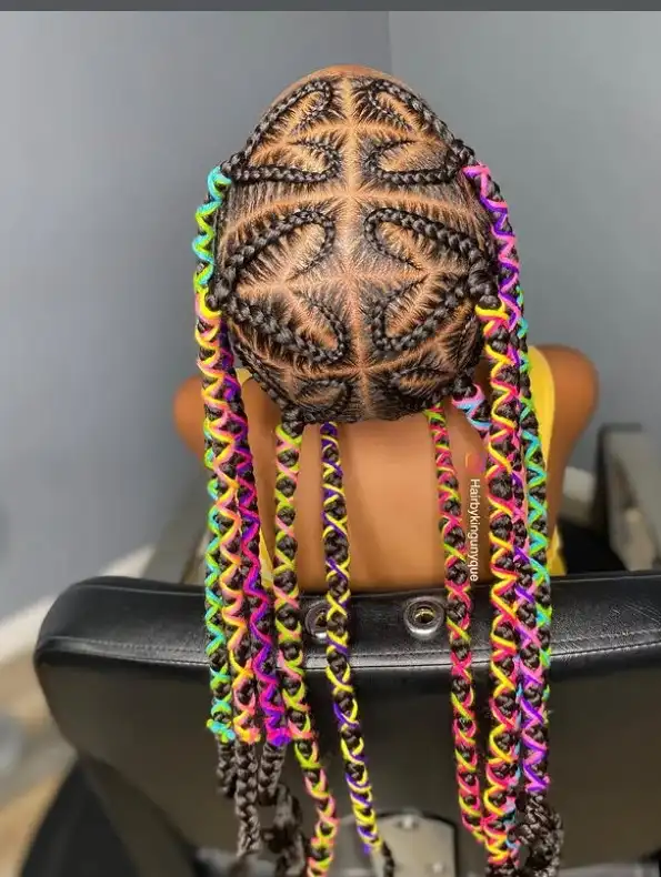 Heart-shaped braid design for kids