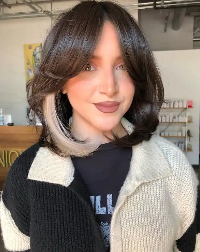 layered short hairstyles with fringe bangs textured haircut