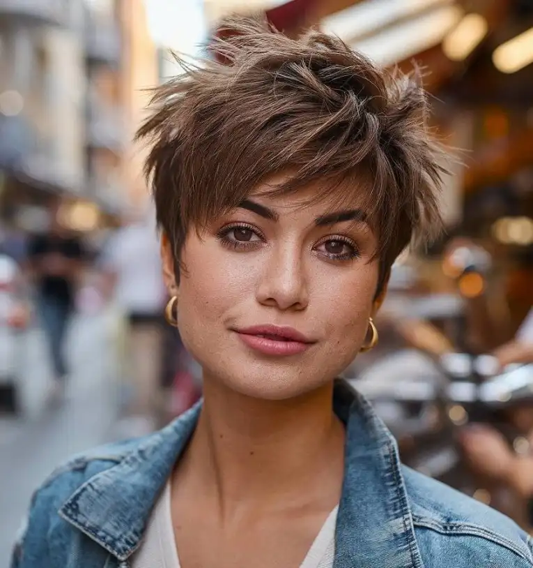 messy short hairstyles with fringe bangs trendy haircut
