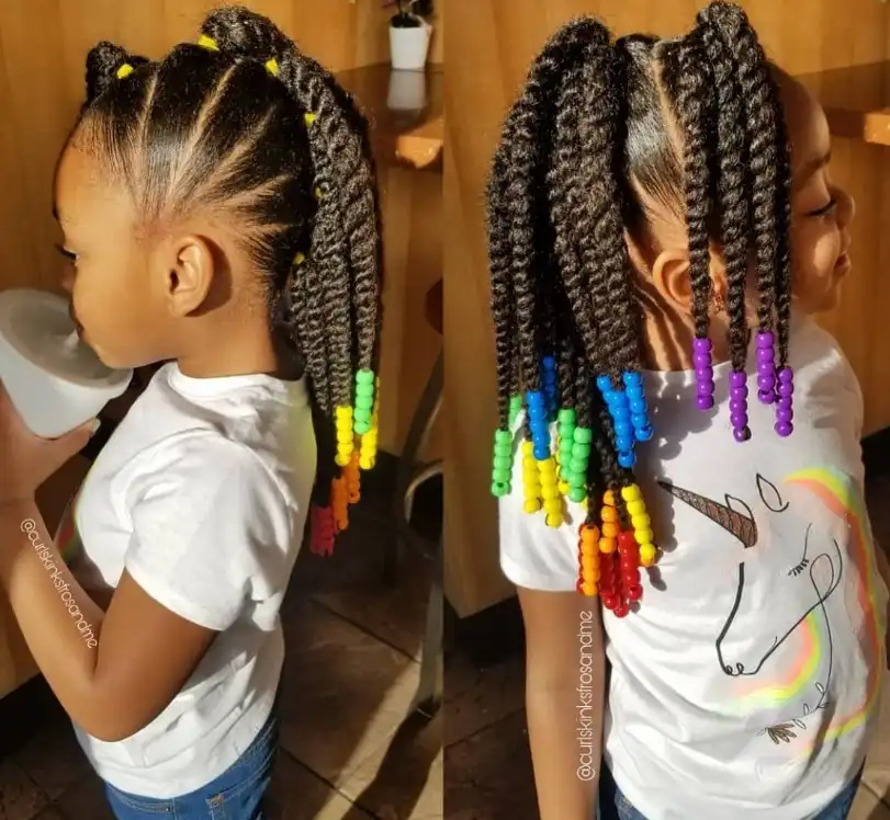 twist braided mohawk hairstyle for girls