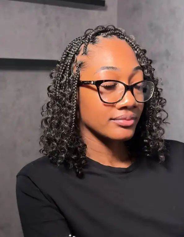 short bob braids hairstyles natural looking braided bob haircut with soft lightweight braids styled for everyday wear