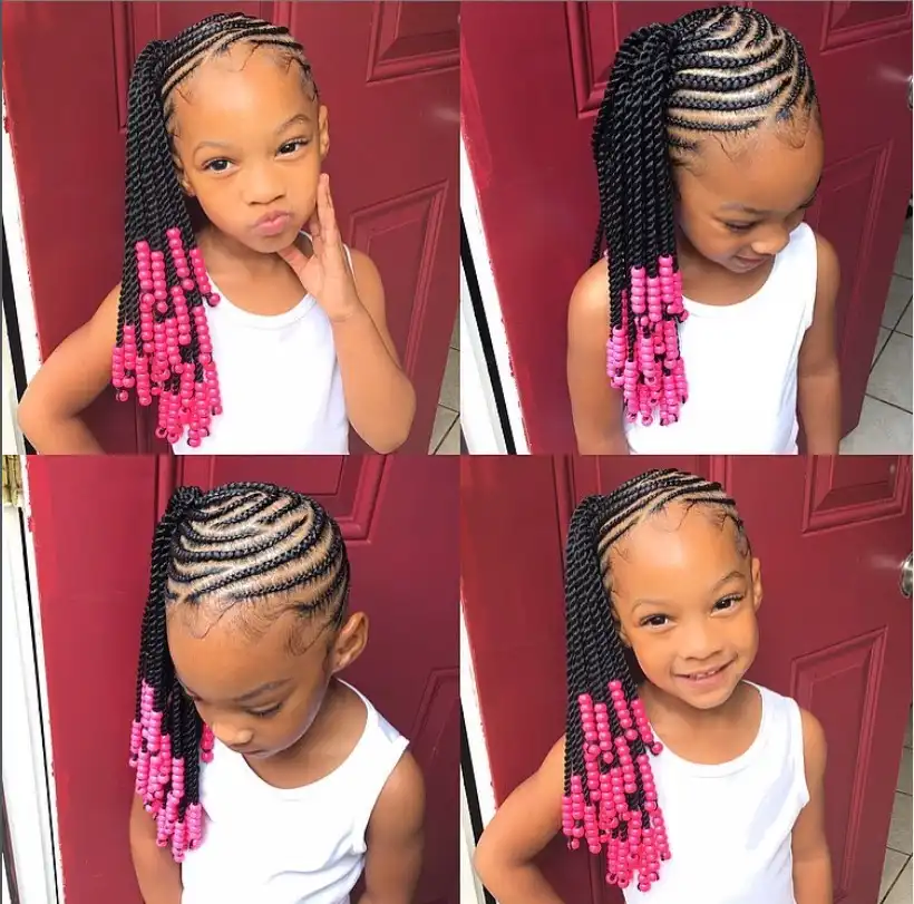 side braided mohawk hairstyle for kids