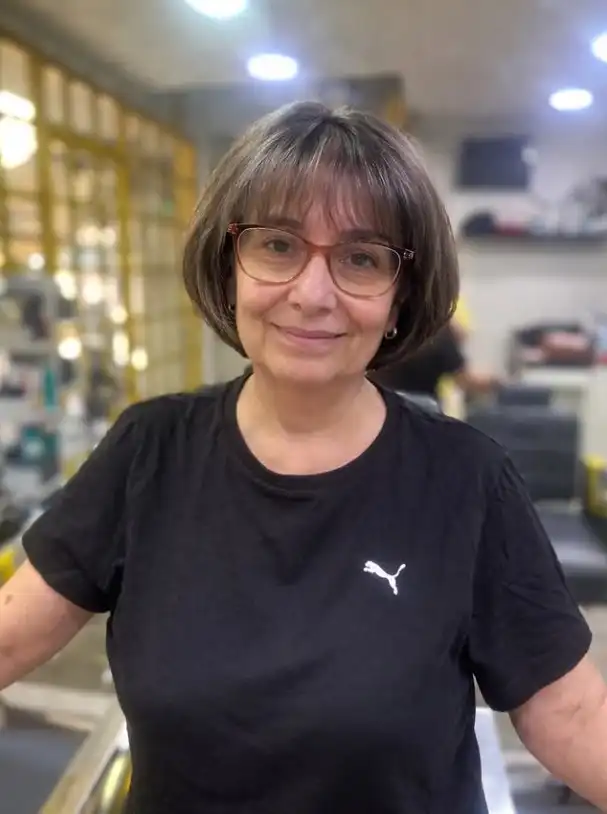 Simple bob with feathered face-framing bangs