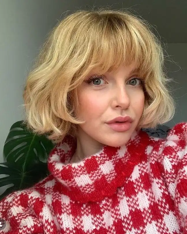  tousled bob short hairstyles with fringe bangs trendy haircut