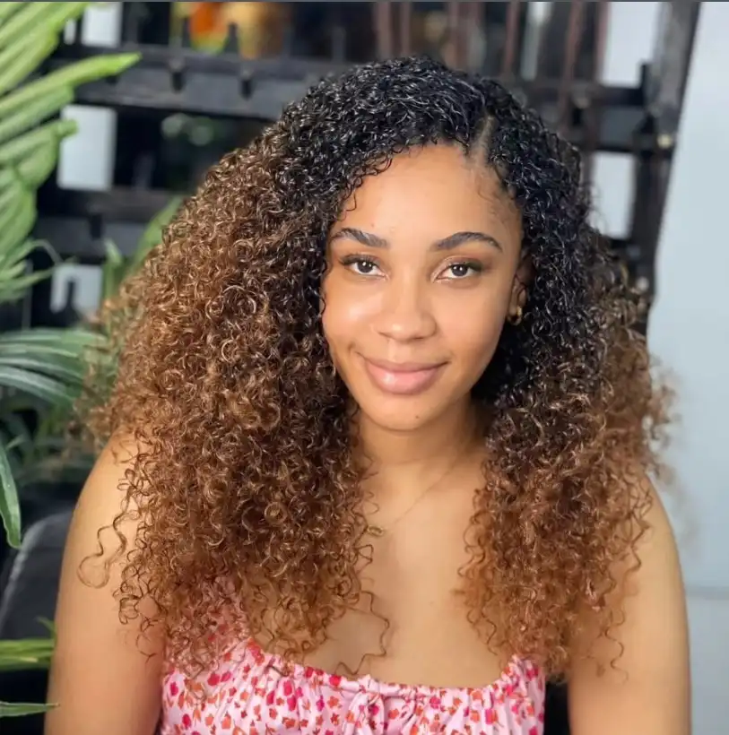 Water wave crochet braids with soft loose waves.