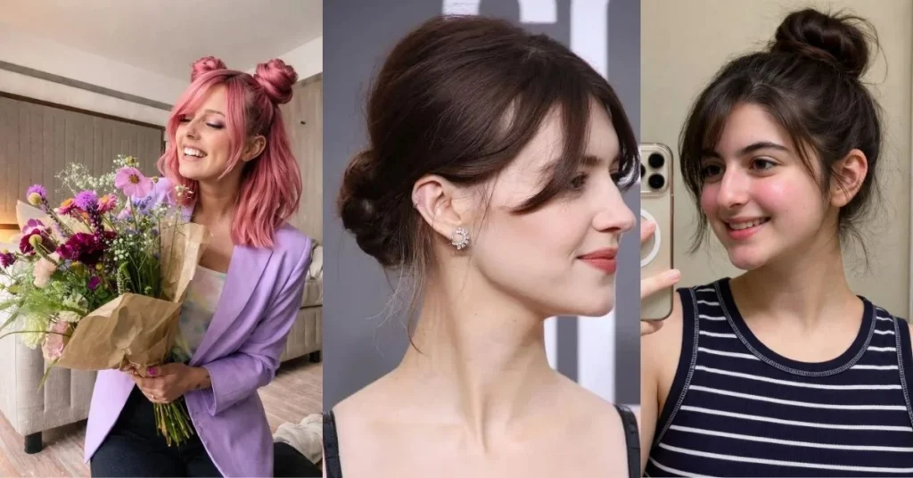 20 Bun Hairstyles With Side Bangs You’ll Love