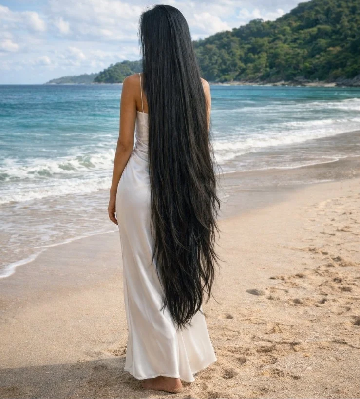 loose straight hair cute beach hairstyle natural style