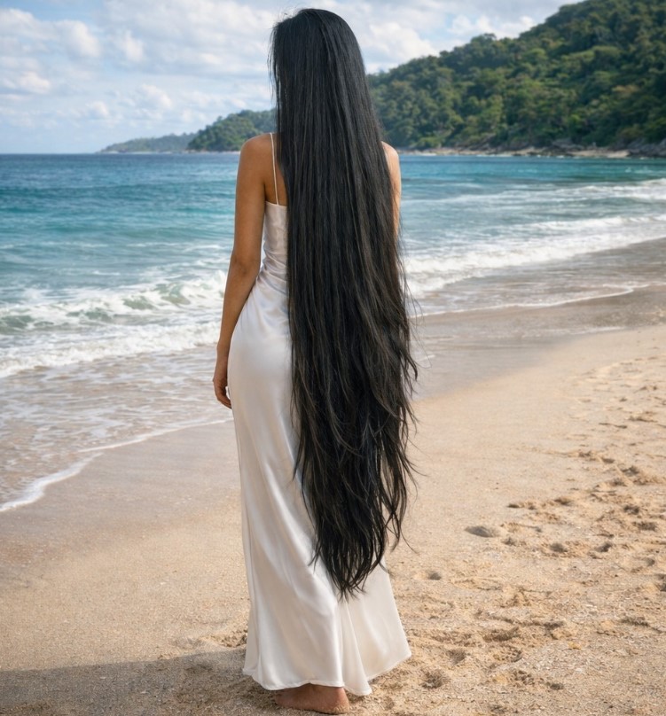 loose straight hair beach look for long hair
