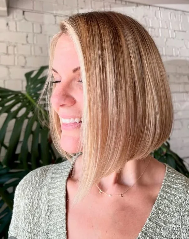 side parted bob short beach hairstyle volume look