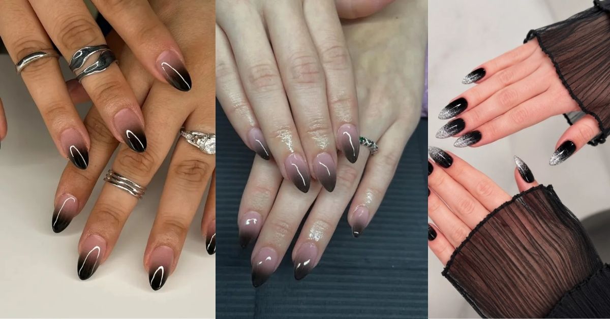 Read more about the article 20 Black Ombre Almond Nails Design That Looks Bold and Expensive