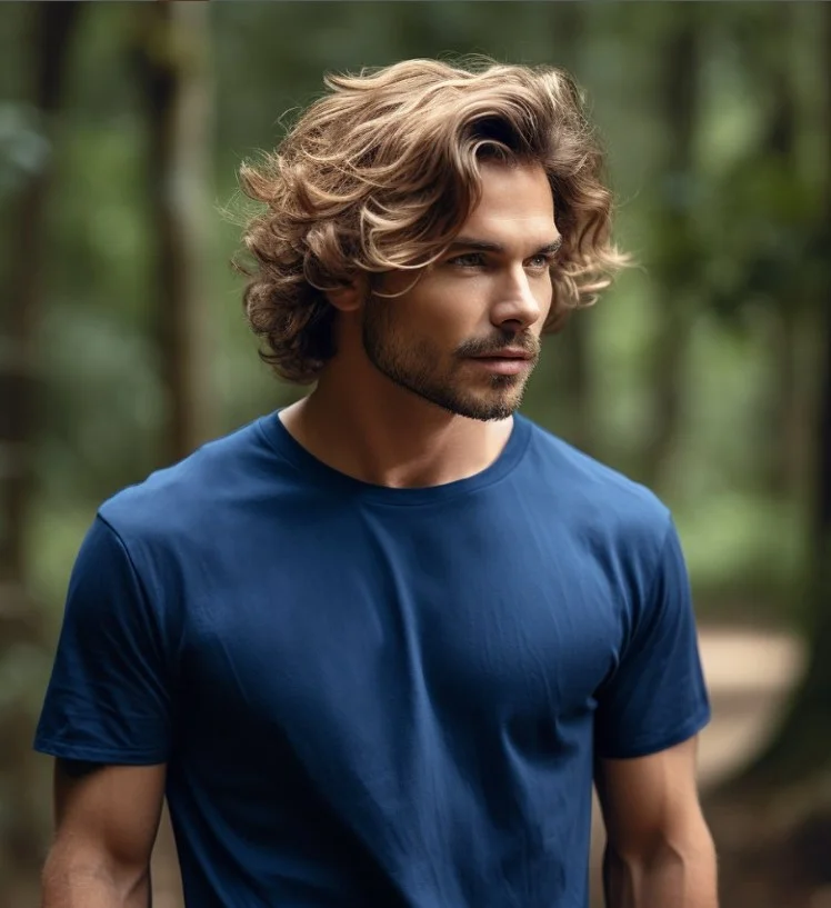 medium bro flow beach hairstyle for men