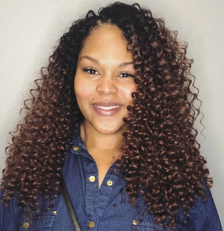 voluminous curly beach waves hairstyle for long hair