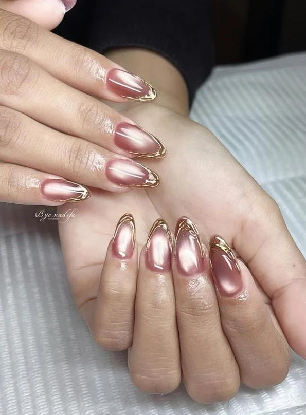 short almond french ombre nails design simple everyday manicure