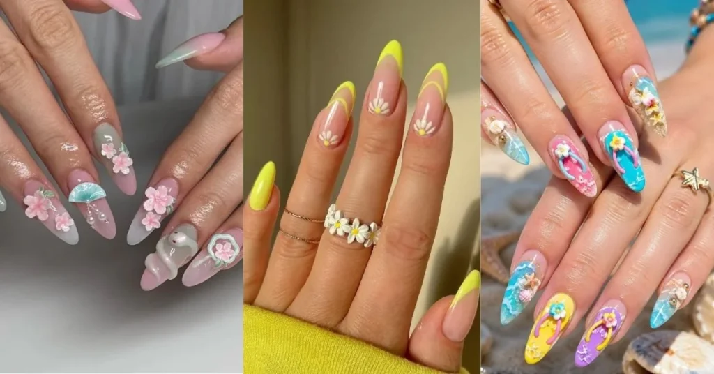 Summer 3D Nail Designs
