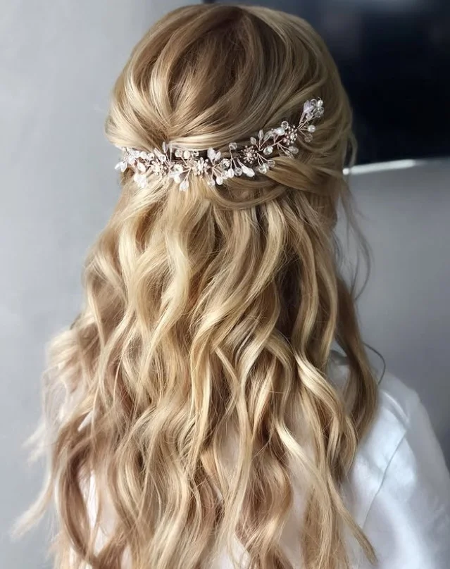 boho beach waves hairstyle for outdoor wedding and bridal inspiration