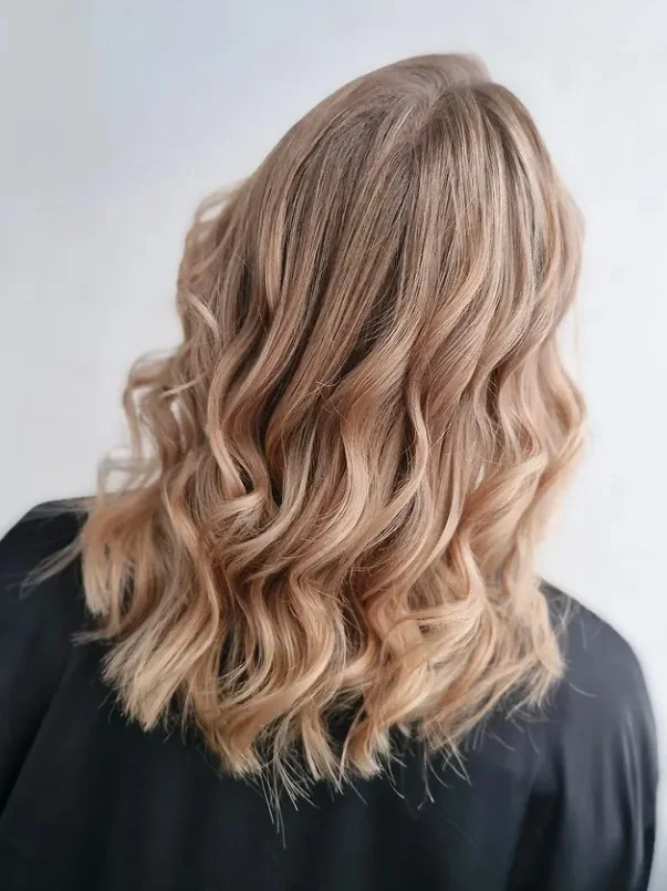boho beach waves hairstyle for medium length textured hair