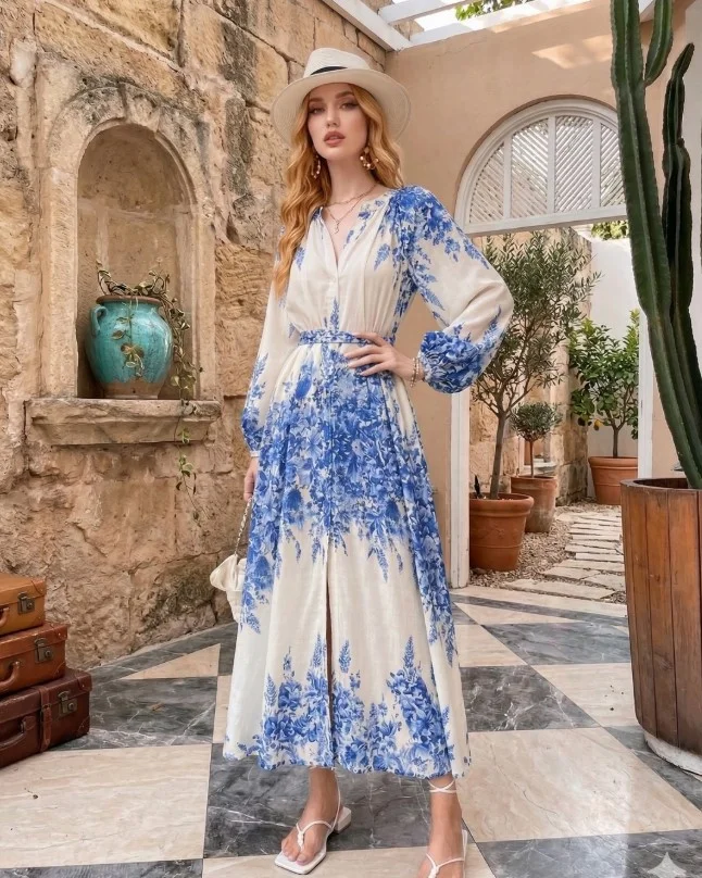 modest floral maxi dress summer conservative outfit inspiration