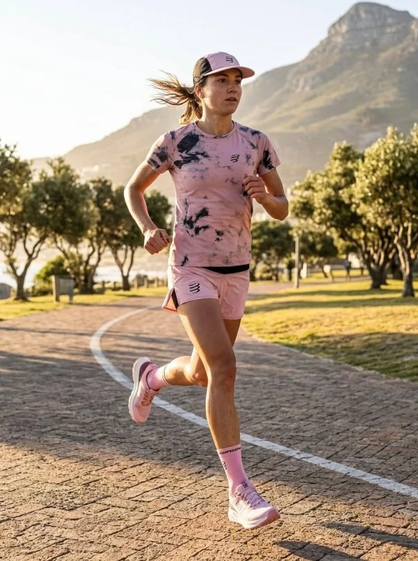 matching trail running outfit for women with coordinated athletic wear