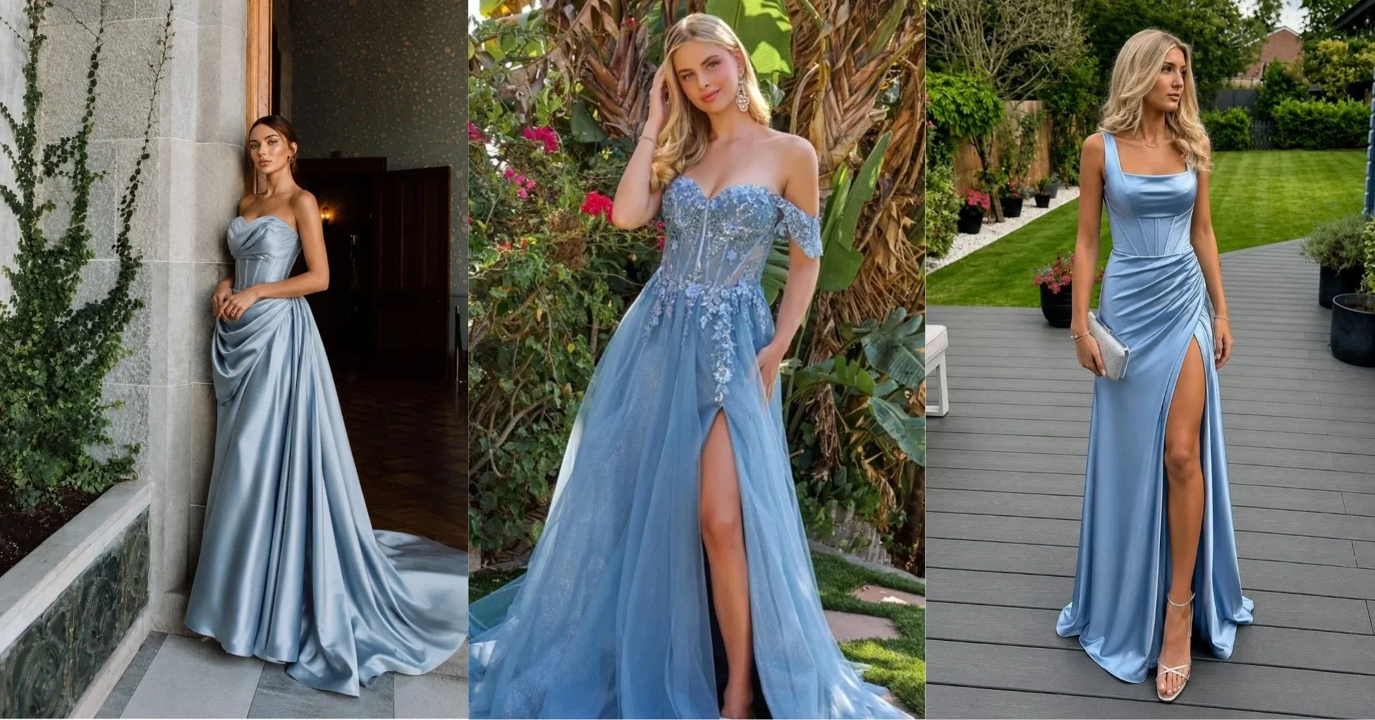 Dusty Blue Prom Dresses