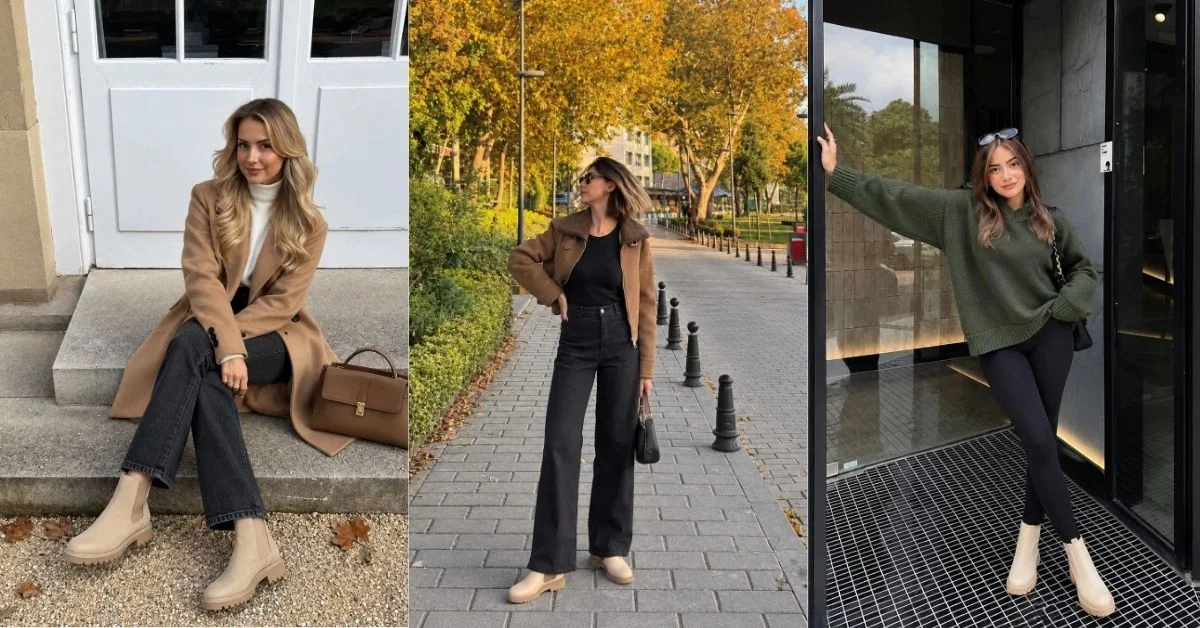 Beige Chelsea Boots Outfit