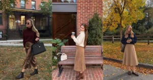 Fall Skirt and Sweater Outfits