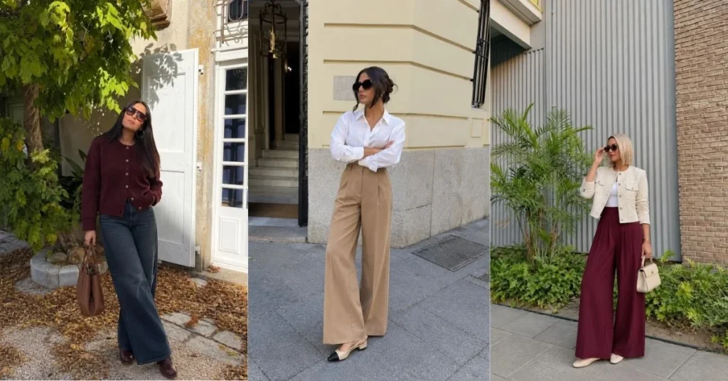 Fall Wide Leg Pants Outfits