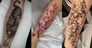 Half Leg Tattoo Women