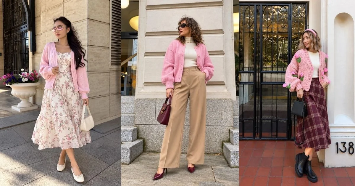Light Pink Cardigan Outfit