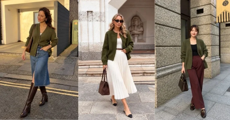 Olive Green Cardigan Outfit
